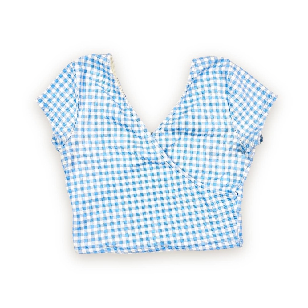 Vintage y2k Arizona Jean Co. Gingham Wrap Crop Top